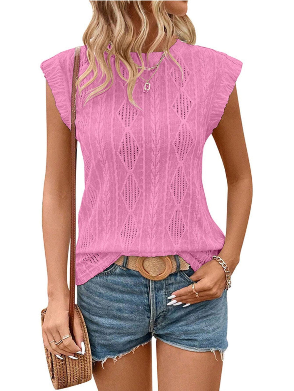Dames Elegante Knit Top met Kabelstructuur en Losse Pasvorm