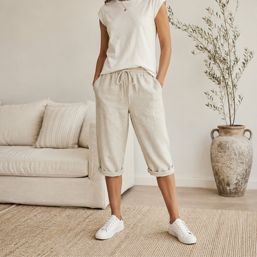 Zomerse Korte Broek voor Dames met Linnen