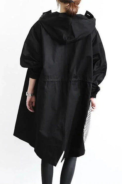 Elegante Waterdichte Dames Regenjas met Capuchon