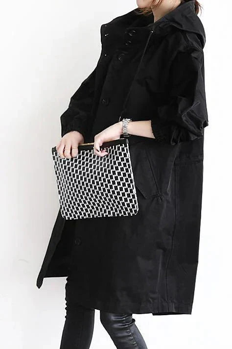 Elegante Waterdichte Dames Regenjas met Capuchon