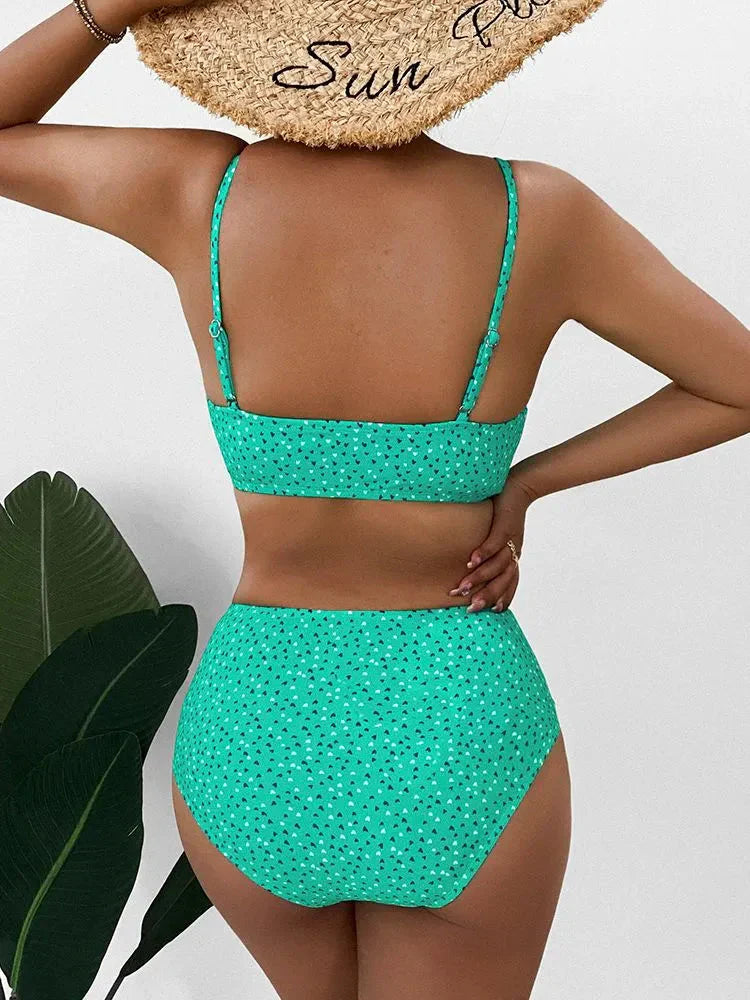 Dania | Floral High-Waisted Bikini Set