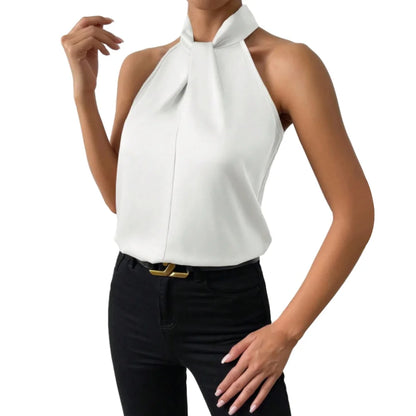 Bethanie | Elegante Haltertop met Gevlochten