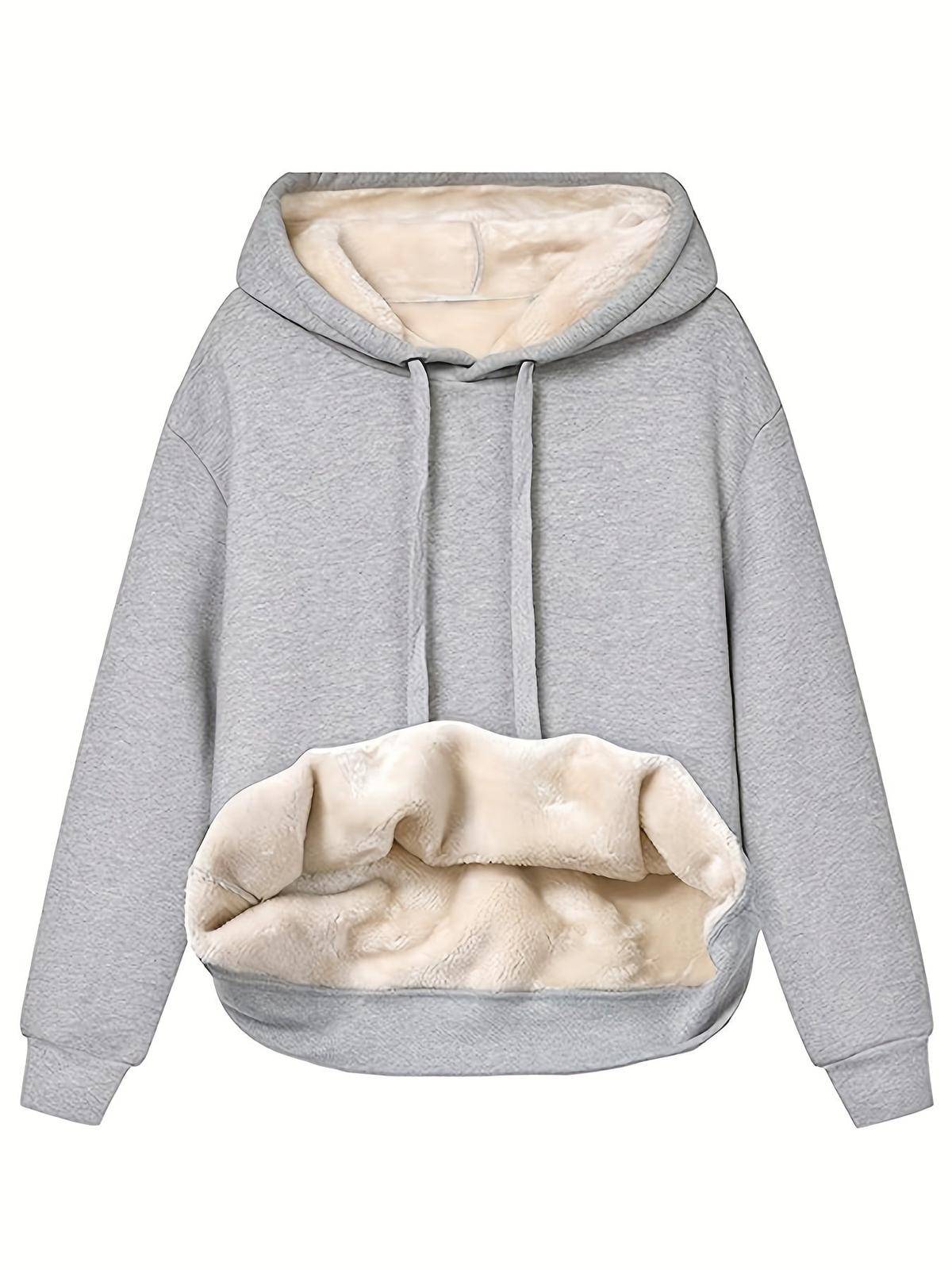 Warme Oversized Dames Winterse Fleece Hoodie met Capuchon