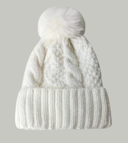 Warme Winterse Dames Gebreide Muts met Pompon