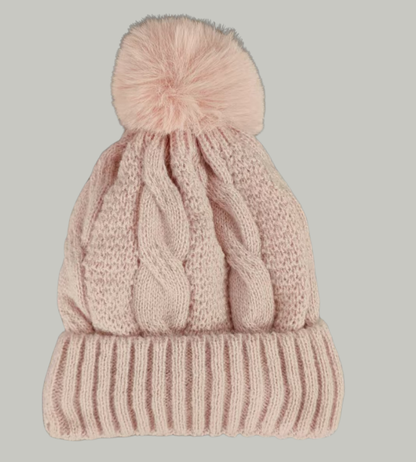 Warme Winterse Dames Gebreide Muts met Pompon