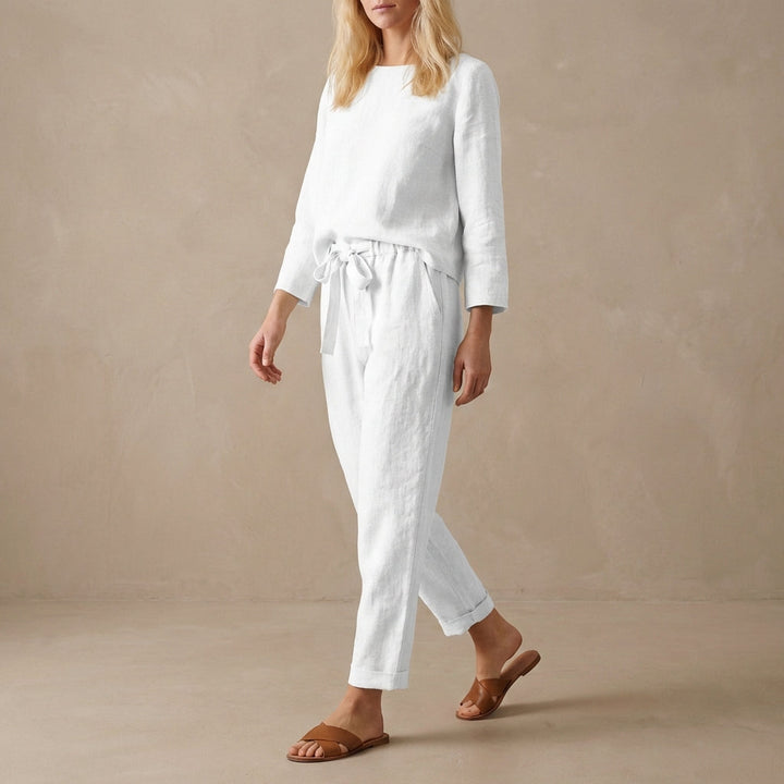 Comfortabele Dames Loungewear Set Met Losse Top En Broek