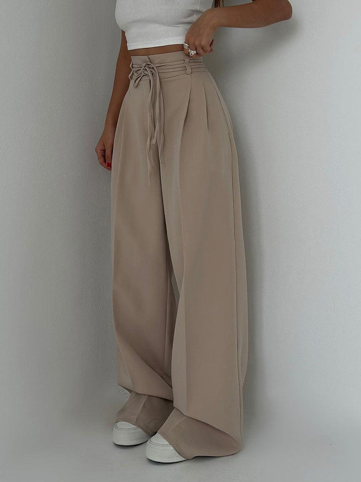Elegante Luchtige Dames Palazzo Broek met Hoge Taille