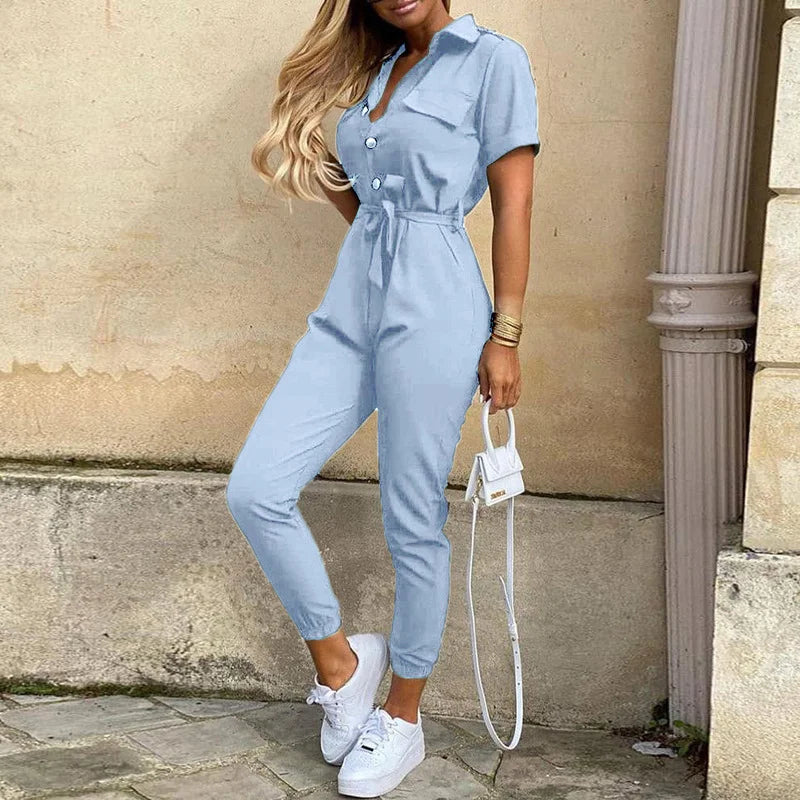 Helen | Utility Jumpsuit met Tailleceintuur
