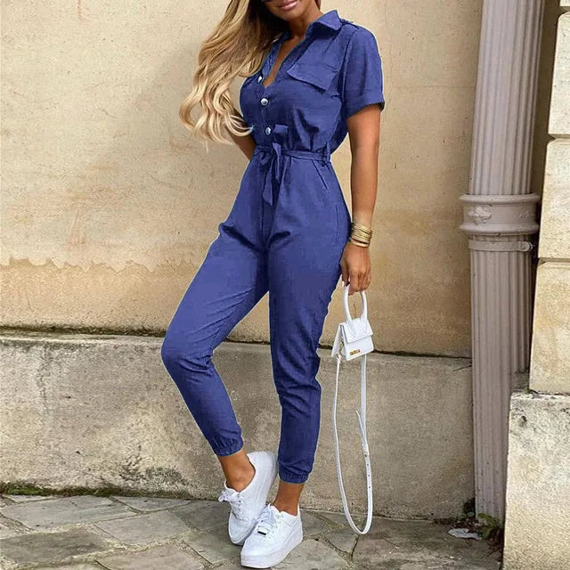 Helen | Utility Jumpsuit met Tailleceintuur