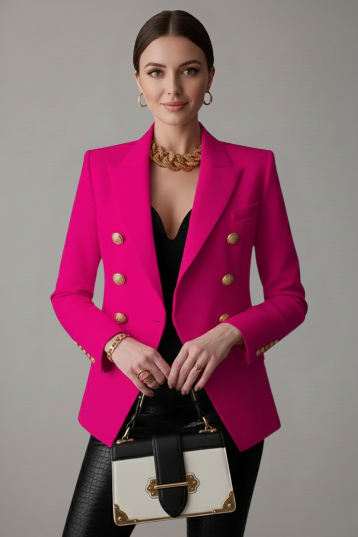 Rebecca | Double-Breasted Blazer with Gold-Tone Buttons for Women