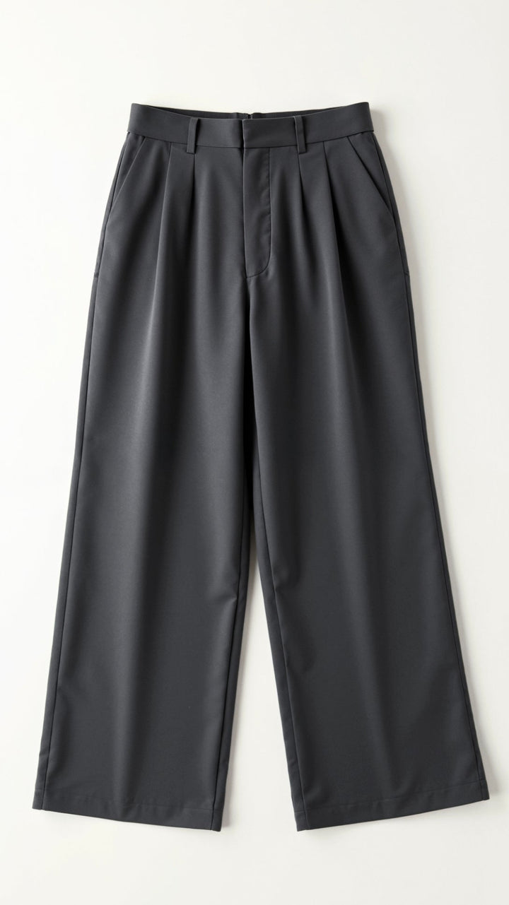 Soepelvallende Dames Pantalon met Hoge Taille en Plooien