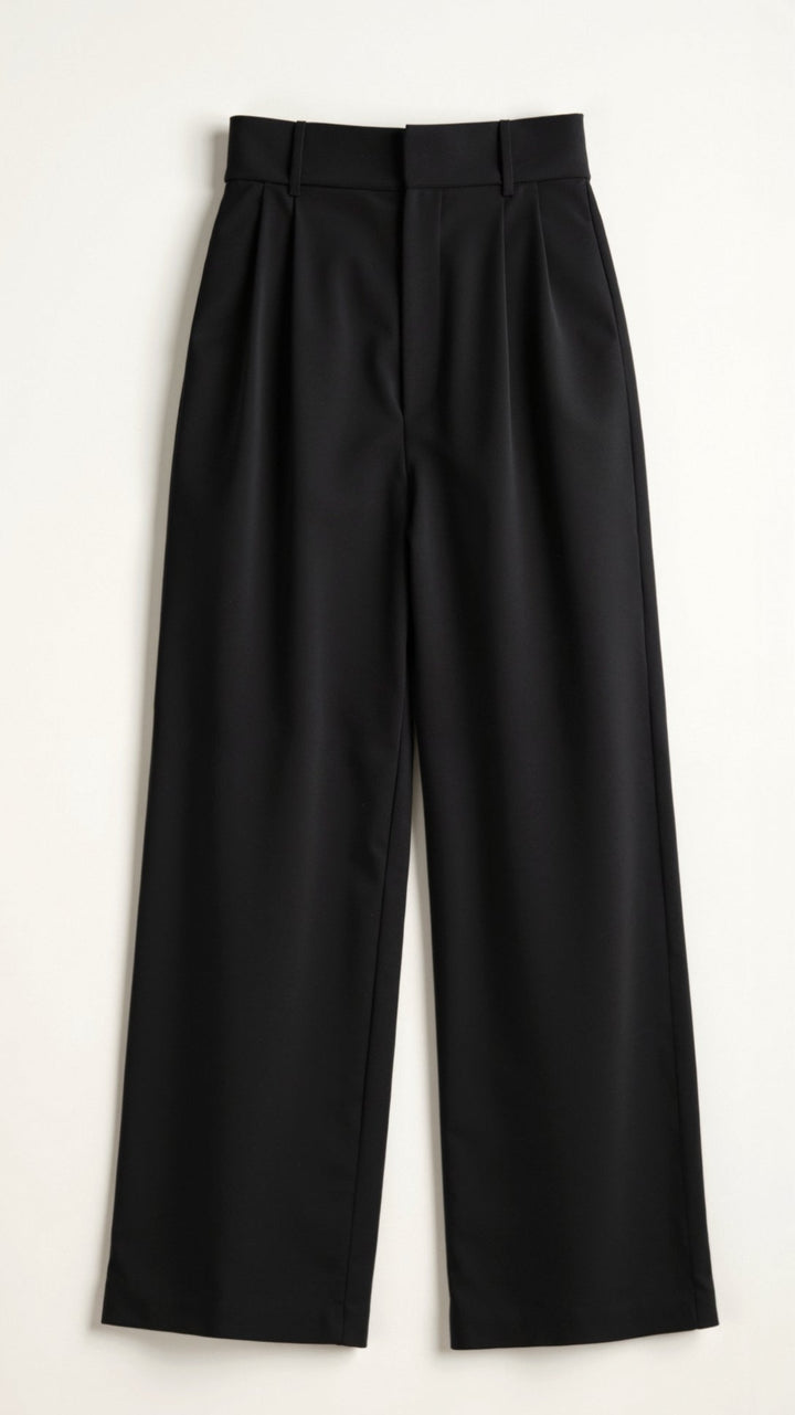 Soepelvallende Dames Pantalon met Hoge Taille en Plooien