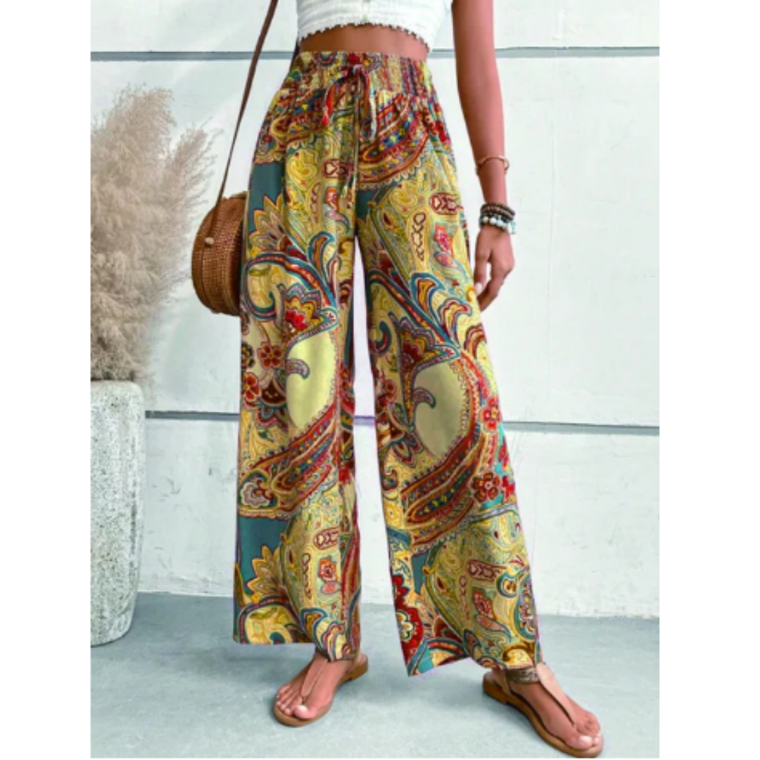 Alayna | Boho Paisleyprint Zomerbroek
