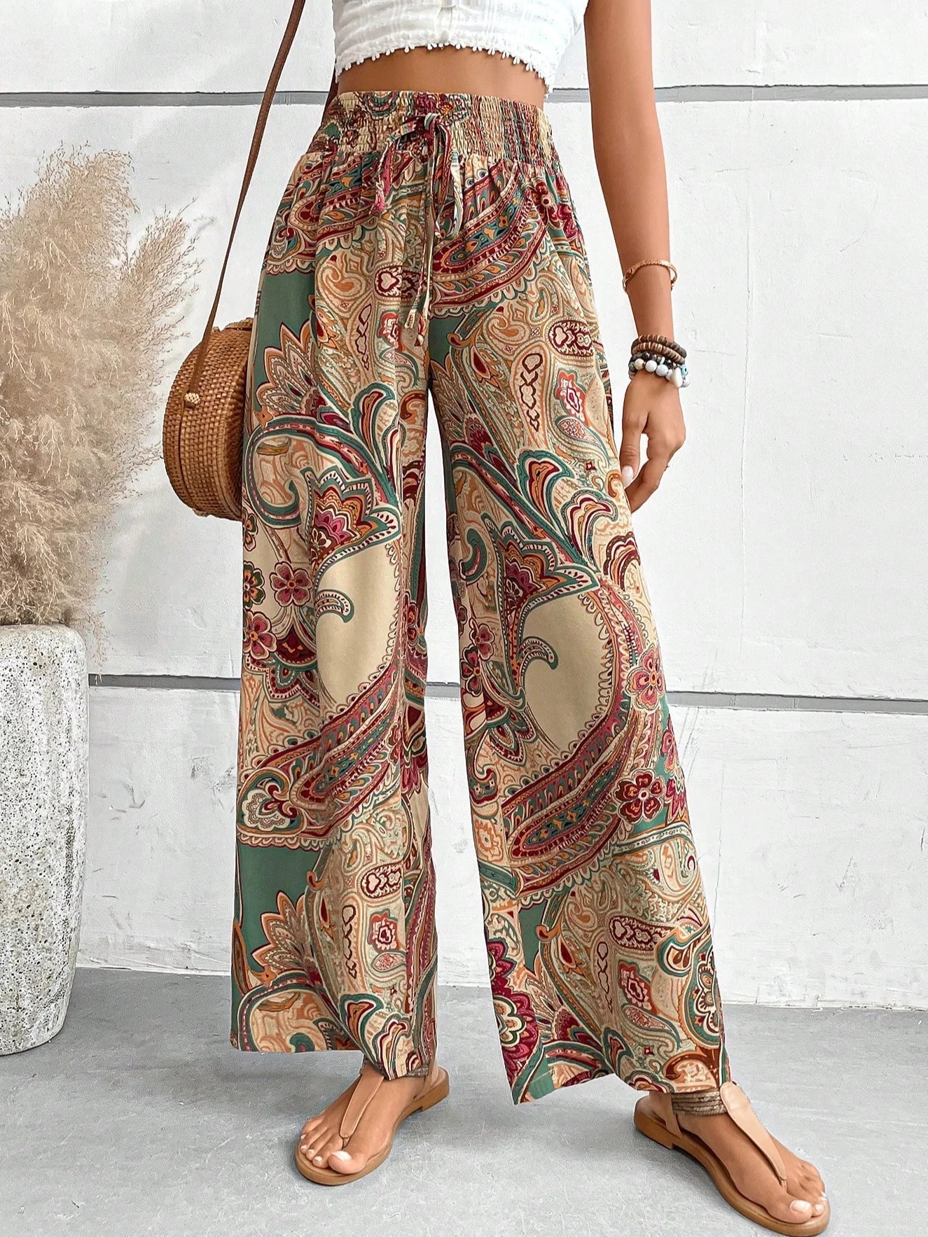 Alayna | Boho Paisleyprint Zomerbroek