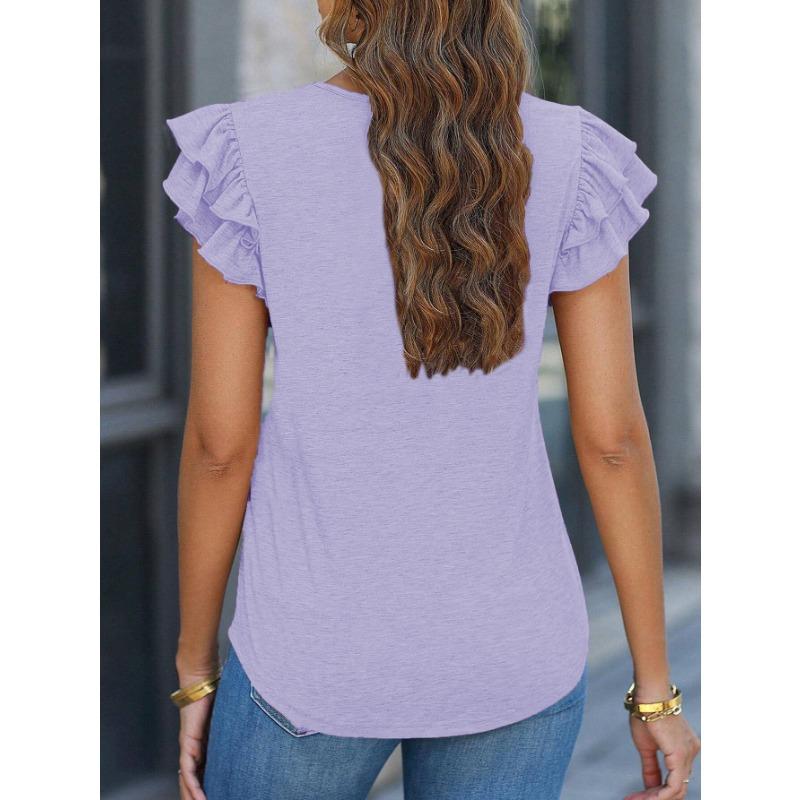 Centje | Summer Top with Flounce Sleeves - Ruffles