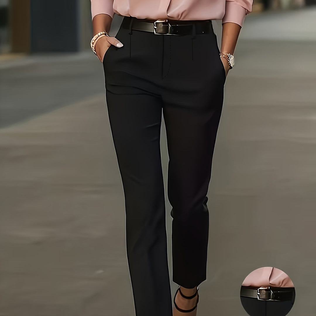 Apricot high-waisted slim-fit pencil Trousers