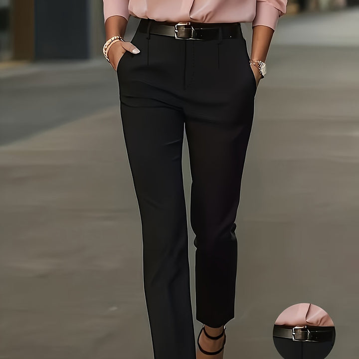 Apricot high-waisted slim-fit pencil Trousers