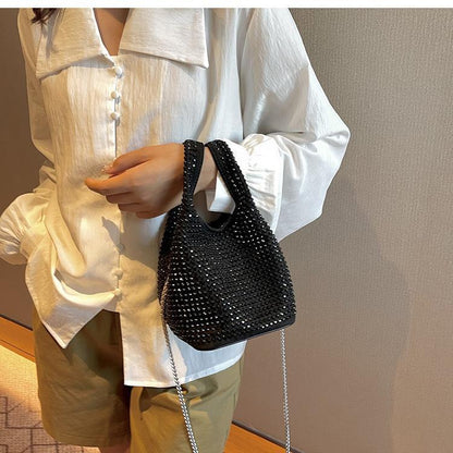 Lorelie | Glam Mini Bag met Strass en Schakelriem