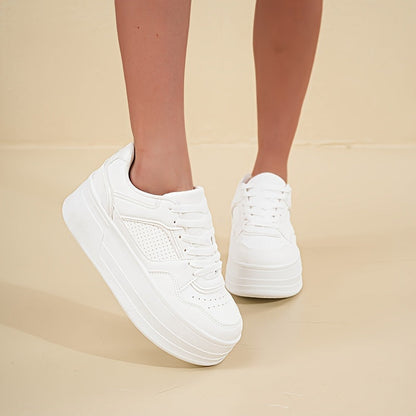 Hanya | Witte Plateau Sneakers met Streetstyle Edge