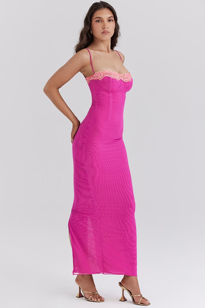 Santie | Mesh Strapless Bodycon Strandjurk