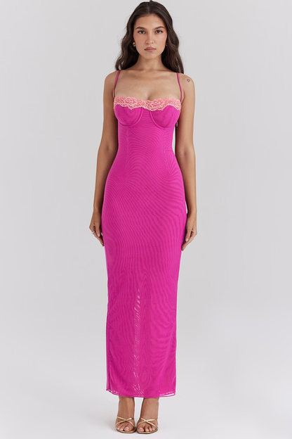 Santie | Mesh Strapless Bodycon Strandjurk