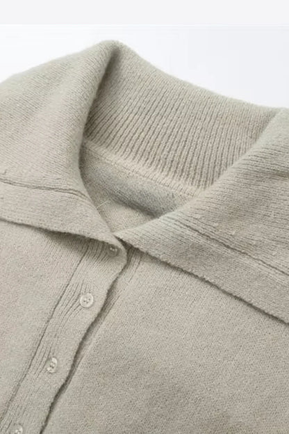 Lauretta | Gebreide Trui met Brede Kraag