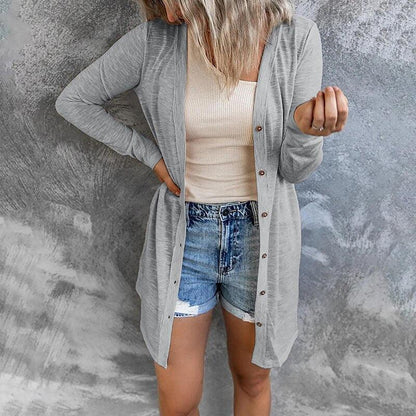 Trendy Comfortabele Dames Cardigan met Knoopsluiting
