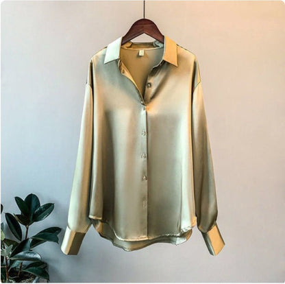 Meena | Oversized Blouse met Knoopsluiting