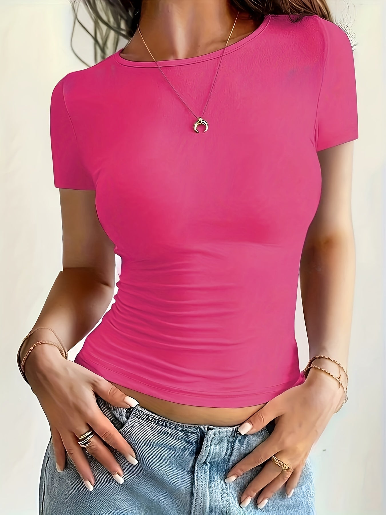 Brandee | Aansluitend Basic T-Shirt