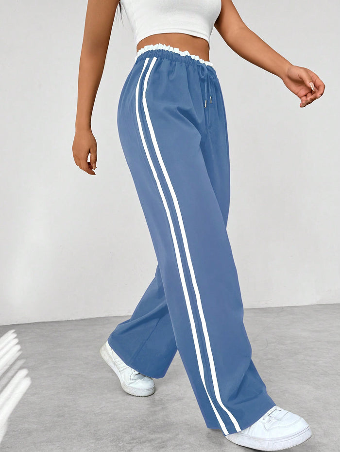 Kaeli | Pantalon de Jogging Sportif Taille Haute avec Bandes