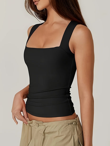 Bonnita | Minimalistische Tanktop Met Vierkante Hals