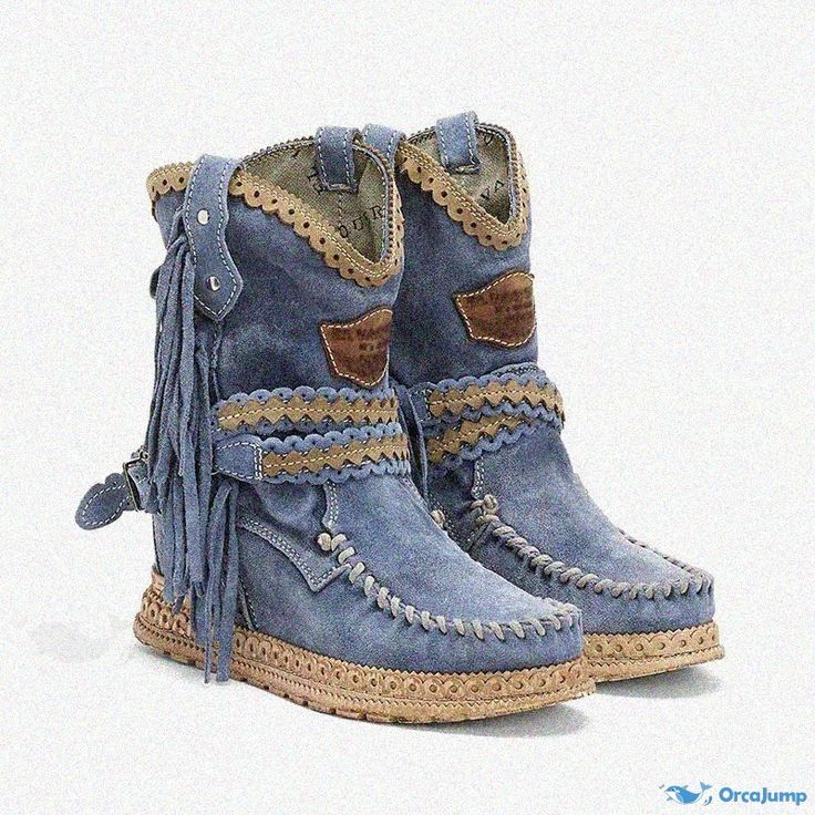 Liliana | Boho Cowboy Enkelboots met Speelse Fringes