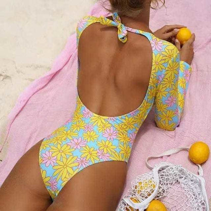 Geovanna | Bloemenprint Swimsuit met Lage Rug