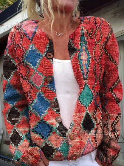 Stijlvolle Comfortabele Gebreide Dames Vest Met Lange Mouwen