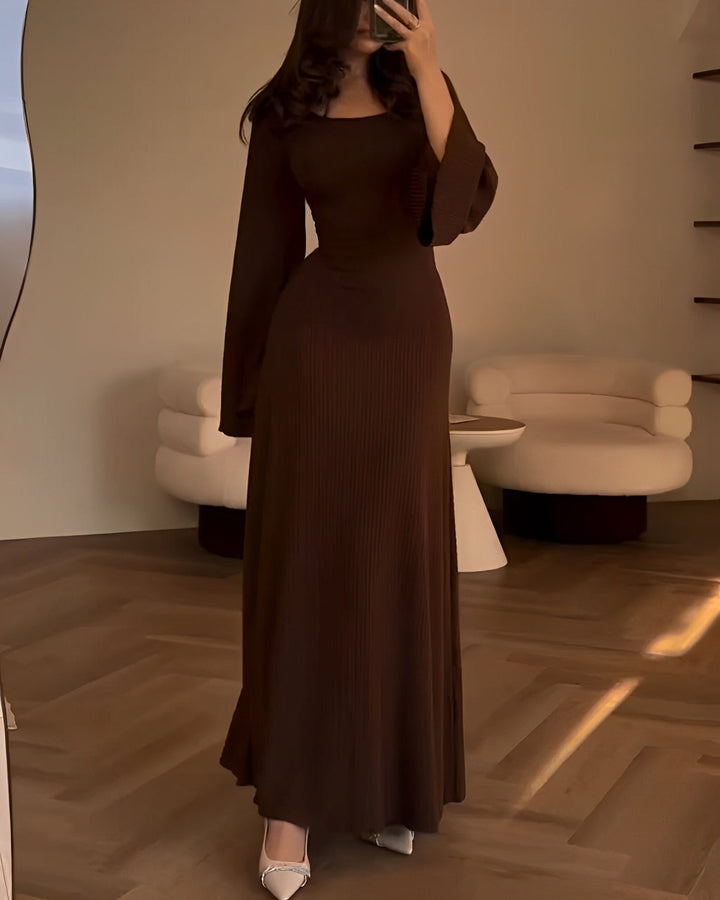 Nora | Elegante Gebreide Maxi Jurk