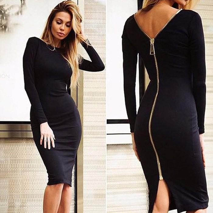 Lieve | Bodycon Midi-Jurk met Rugrits