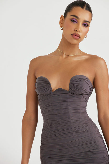 Heily | Strapless Bodycon Jurk met Ruches