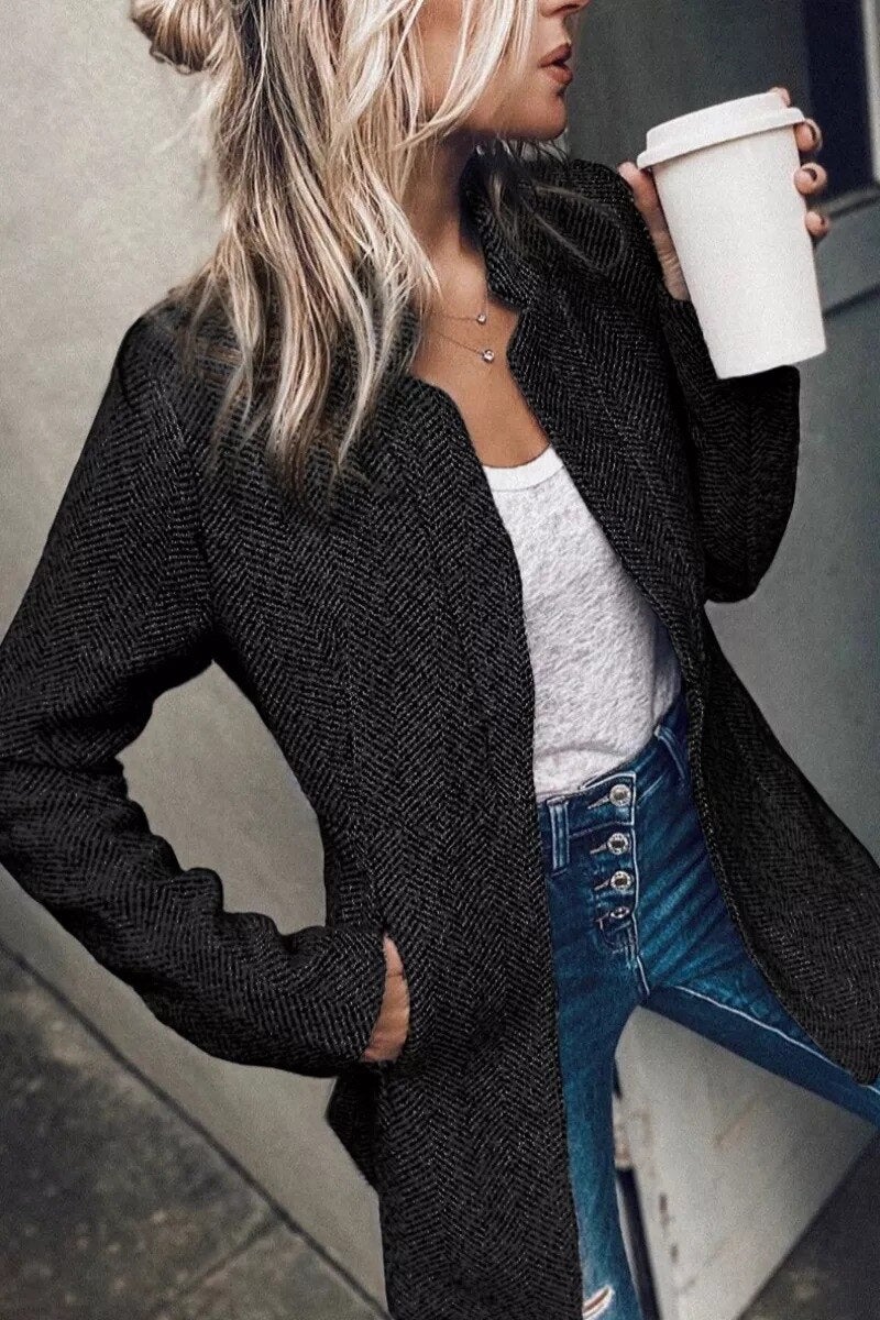 Tarah | Tijdloze Tweed Jas met Moderne Snit