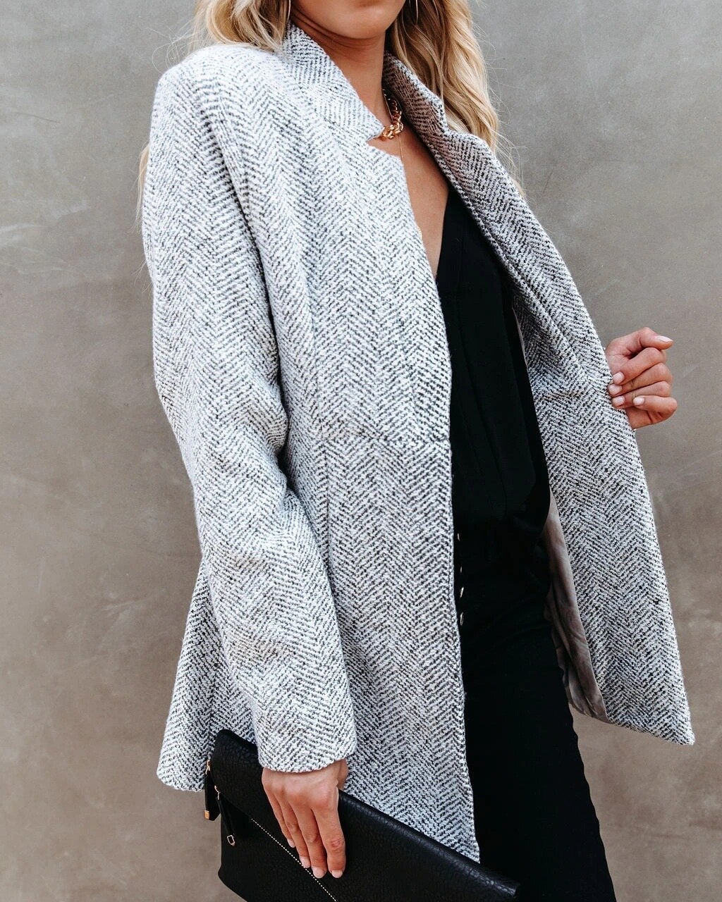 Tarah | Tijdloze Tweed Jas met Moderne Snit