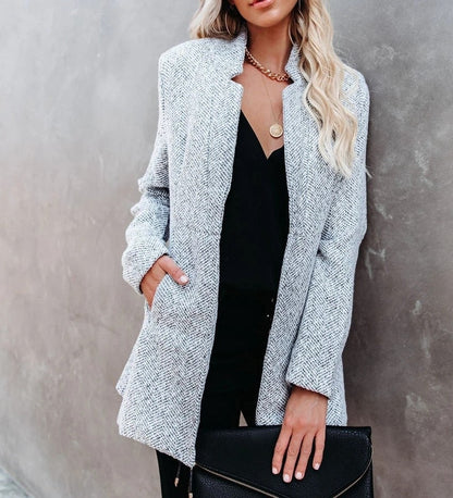 Tarah | Tijdloze Tweed Jas met Moderne Snit