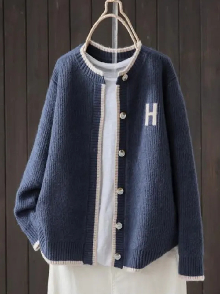 Colveth | Women's Oversized Button-Front Cardigan Sweater - Cream - Image 4