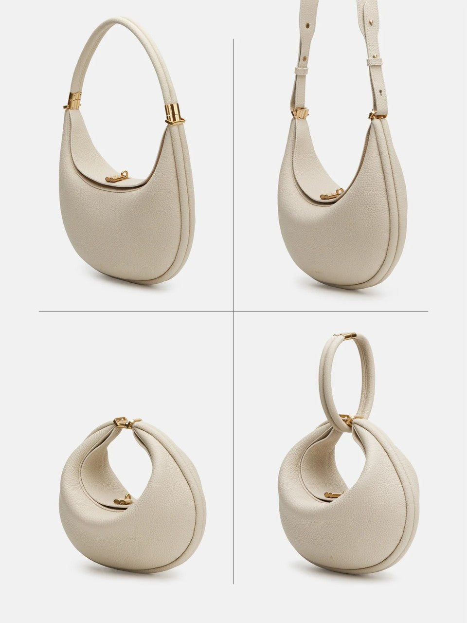 Thonia | Chique Minimalistische Halvemaan Schoudertas