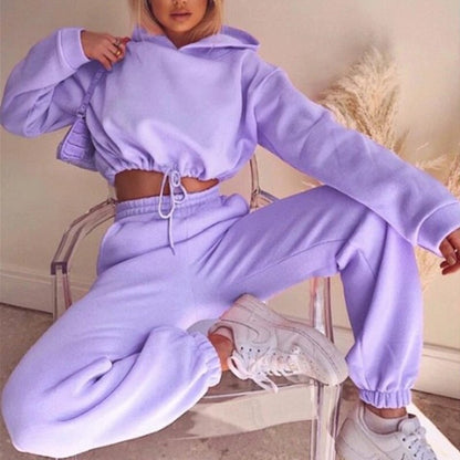 Warme oversized lounge set met trendy sweater