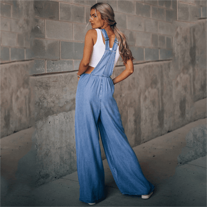 Nela | Denim Tuinbroek Jumpsuit