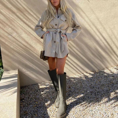 Elegante Warme Dames Jas met Knopen