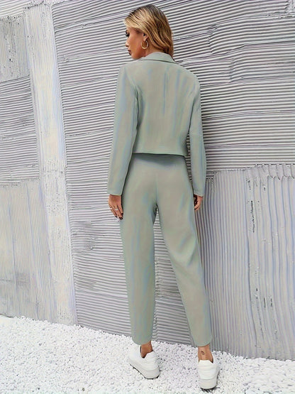 Bini | Two-Piece Set met Blazer en Wijde Broek