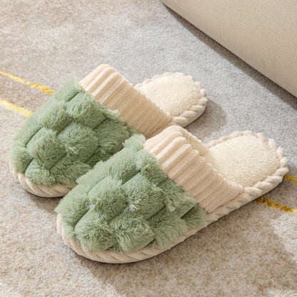 Comfortabele Luxe Dames Pantoffels met Bontvoering