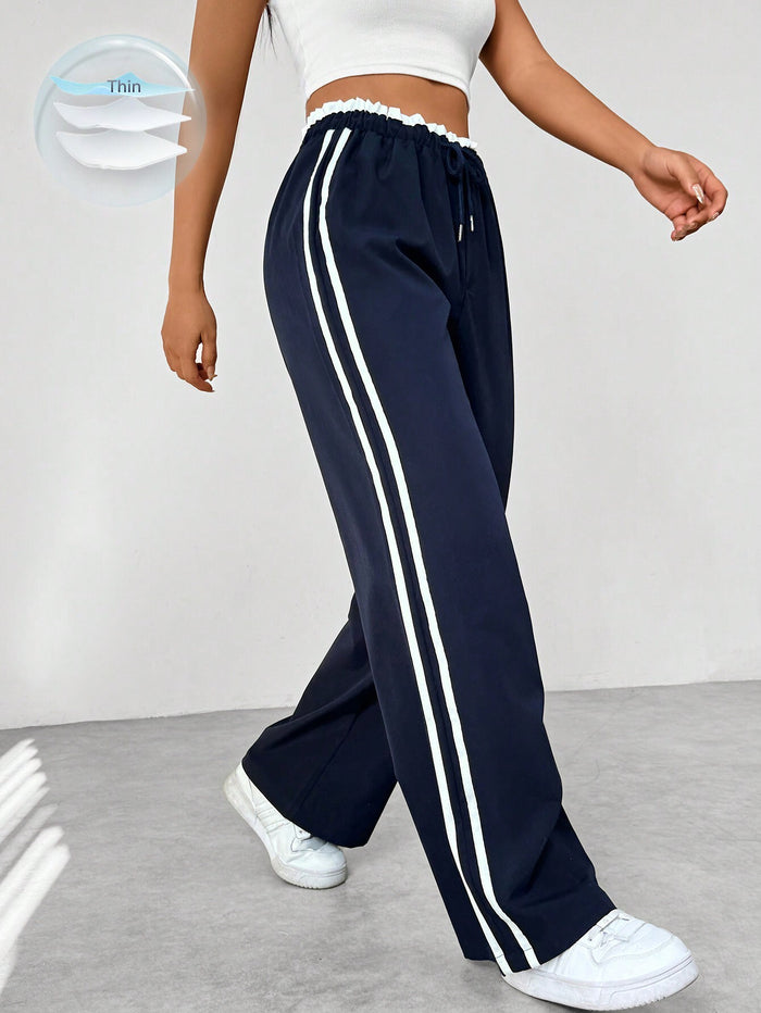 Kaeli | Pantalon de Jogging Sportif Taille Haute avec Bandes