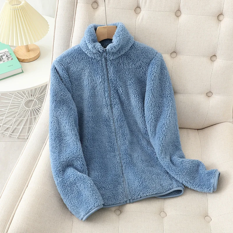 Soft Warm Women's Fleece Vest with High Collar and Zipper