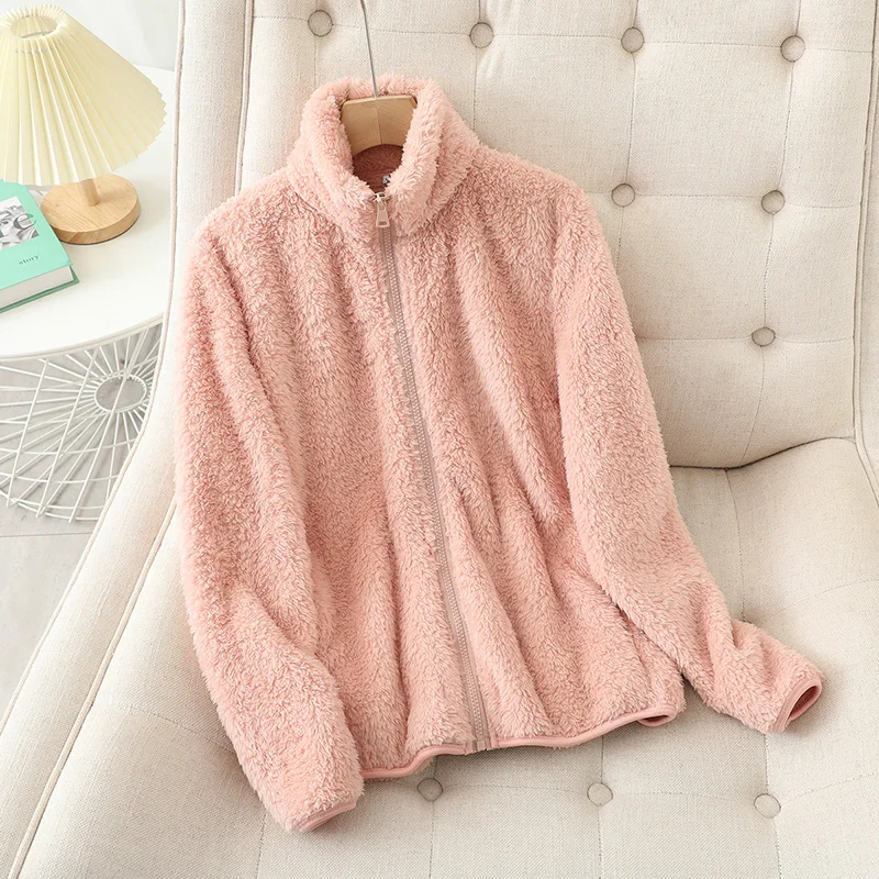 Soft Warm Women's Fleece Vest with High Collar and Zipper